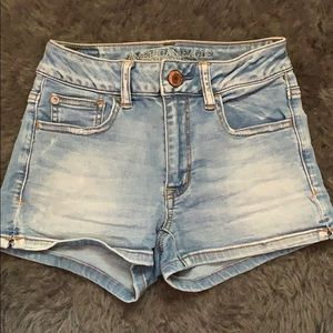 Light Wash High Rise Abercrombie Shorts